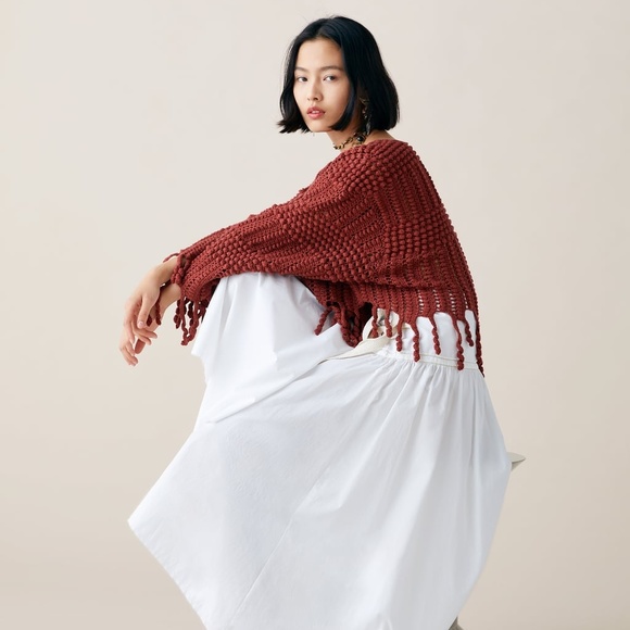 zara fringed jumper
